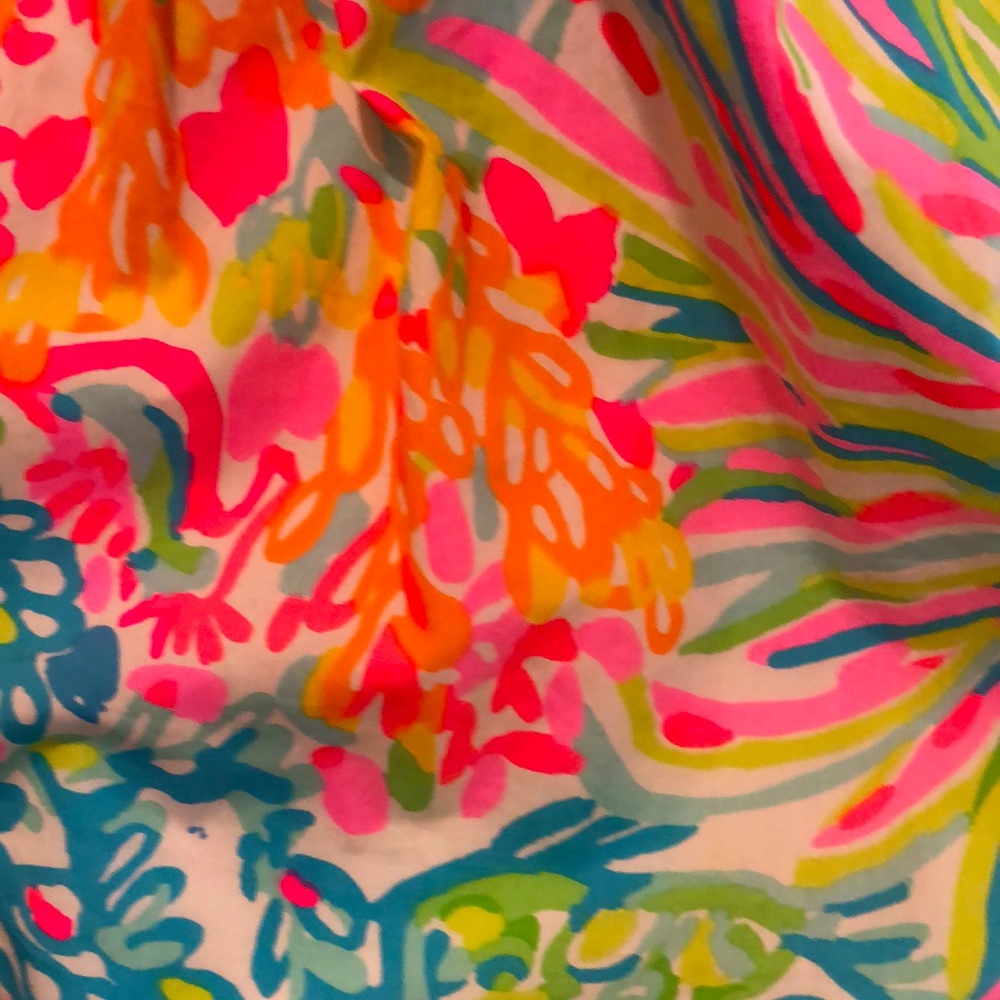 Lilly Sundress. Neon Multi-Colored Floral Pattern. - Picture 6 of 7